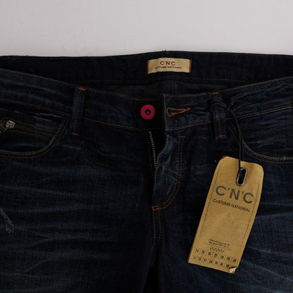 Costume National Blue Cotton Regular Fit Denim Jeans