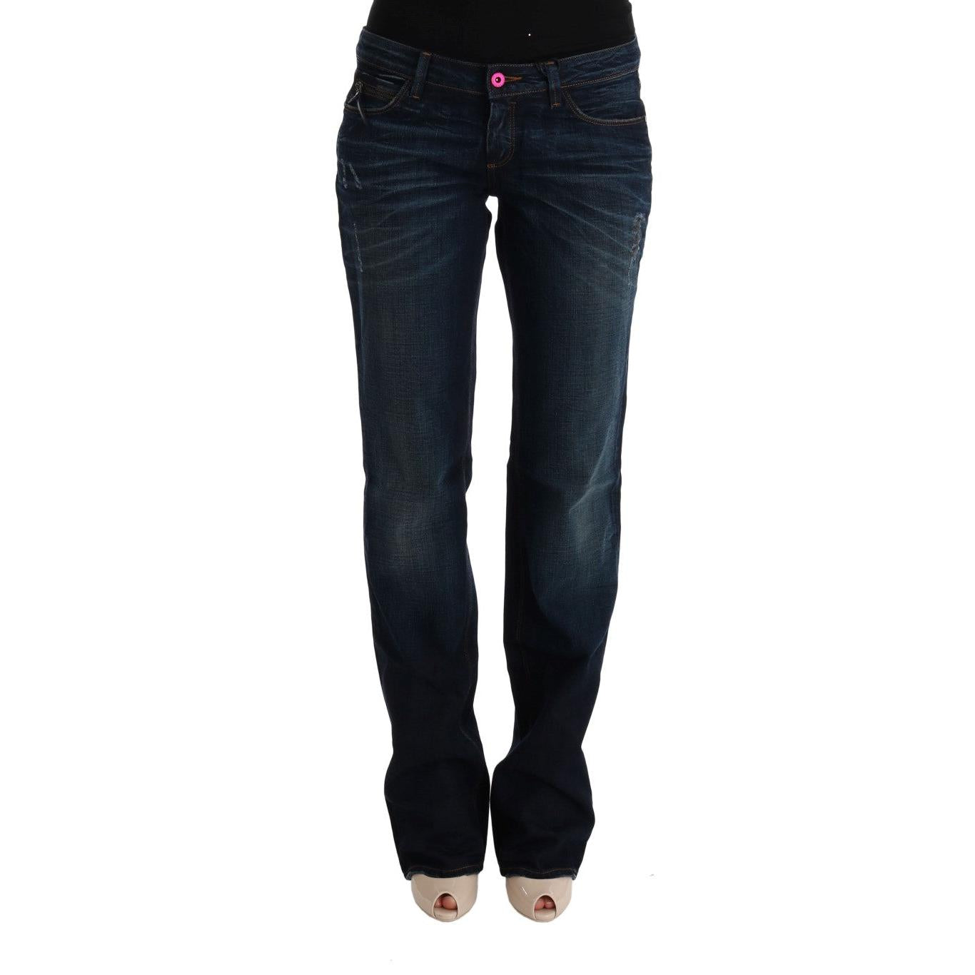 Costume National Blue Cotton Regular Fit Denim Jeans