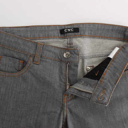 Costume National Gray Cotton Regular Fit Denim Jeans