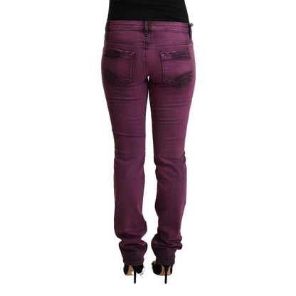 Costume National Purple Cotton Stretch Slim Fit Denim Jeans