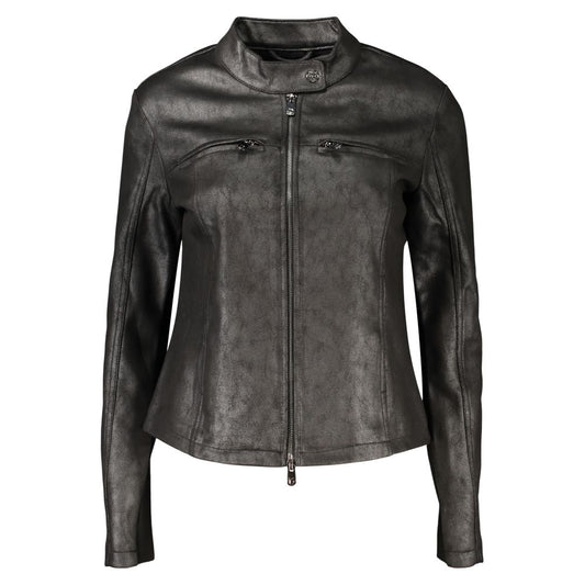 Desigual Black Polyester Biker Jacket