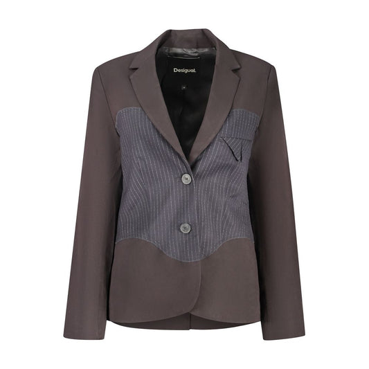 Desigual Black Polyester Blazer