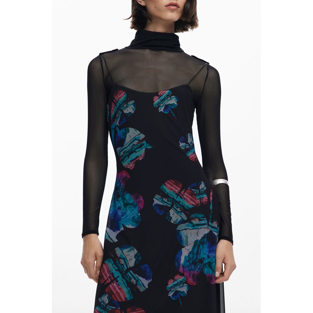 Desigual Black Polyester Dress