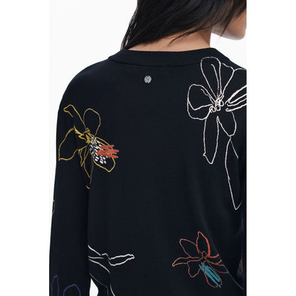 Desigual Black Viscose Sweater
