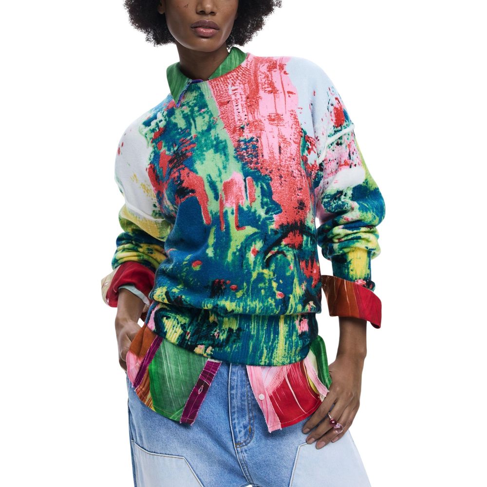 Desigual Red Marabou Sweatshirt