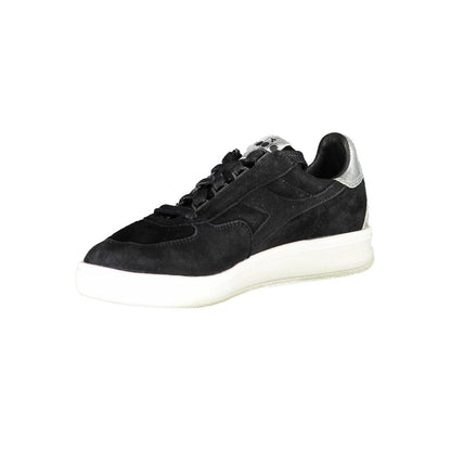 Diadora Black Leather Women Sneakers