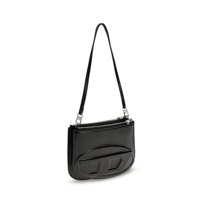 Diesel Black Calf Leather Bos Taurus Shoulder Bag