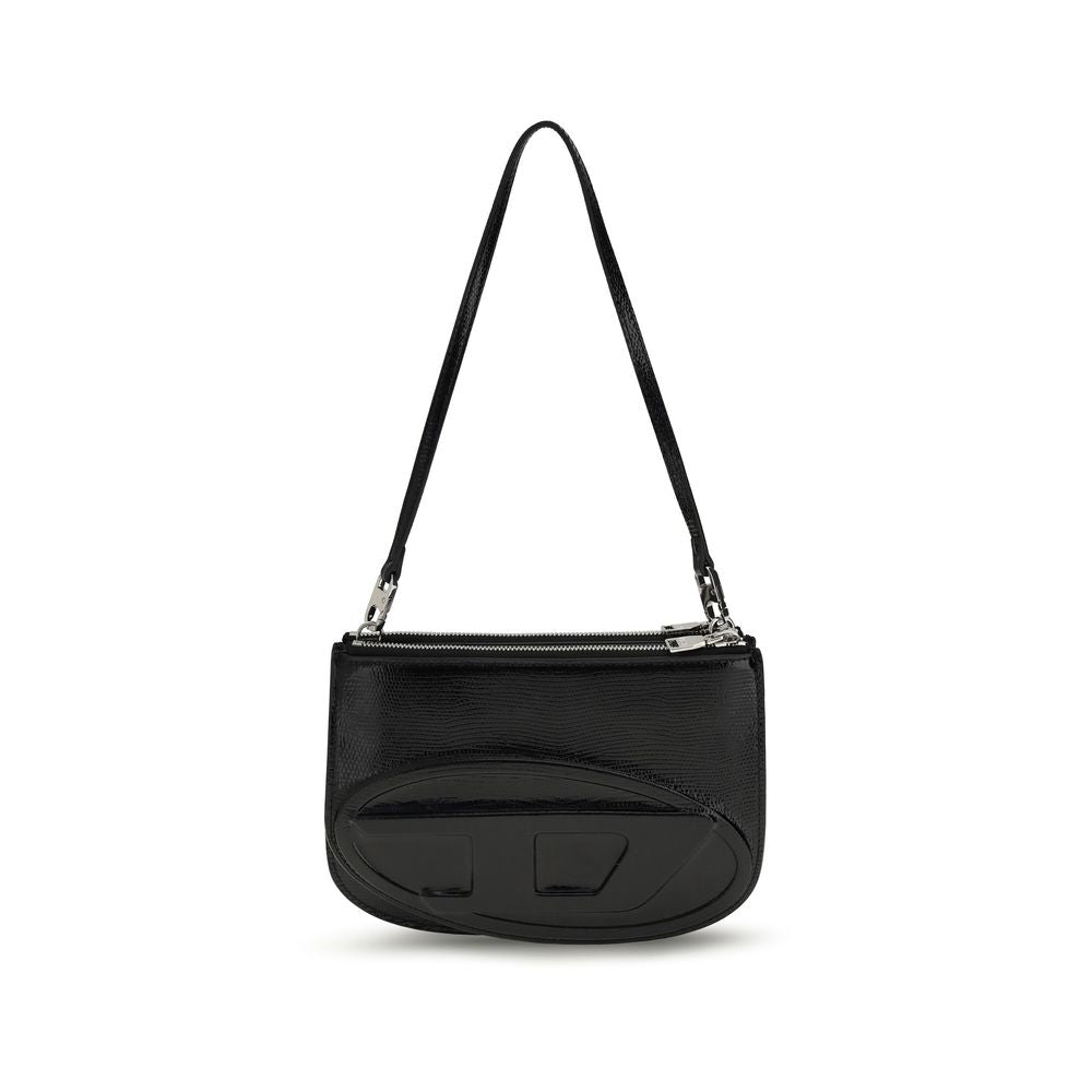 Diesel Black Calf Leather Bos Taurus Shoulder Bag