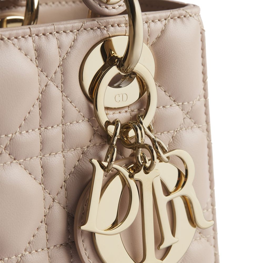 Dior Beige Lamb Leather Shoulder Bag