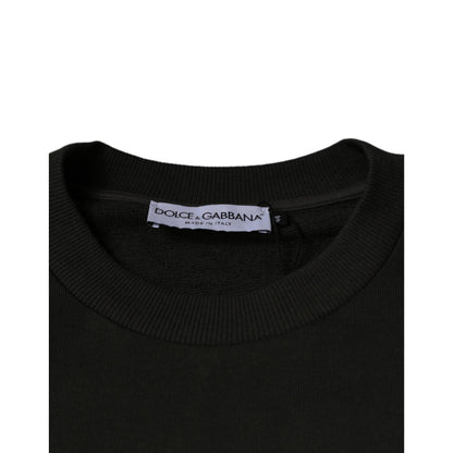 Dolce & Gabbana Army Green DG Crown Crew Neck Pullover Sweater