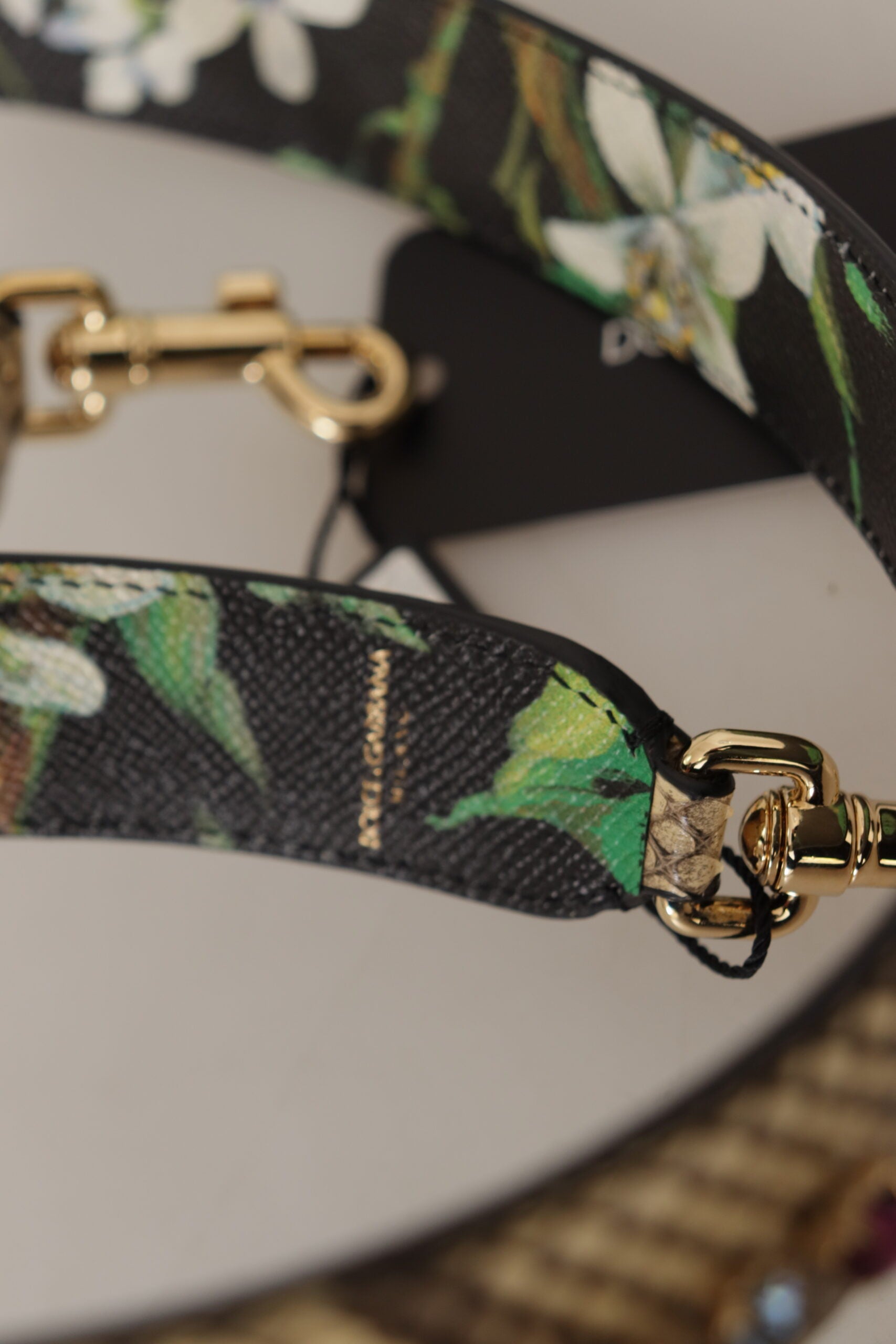 Dolce & Gabbana Beige Exotic Læder Krystals Reversible Skulder Strap-Modeoutlet