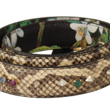 Dolce & Gabbana Beige Exotic Læder Krystals Reversible Skulder Strap-Modeoutlet