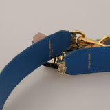Dolce & Gabbana Beige Python Læder Floral Studded Skulder Strap-Modeoutlet