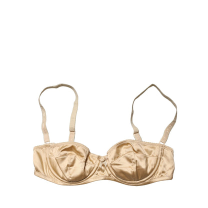 Dolce & Gabbana Beige Semi-Pad Underwire Balconette Bra Underwear
