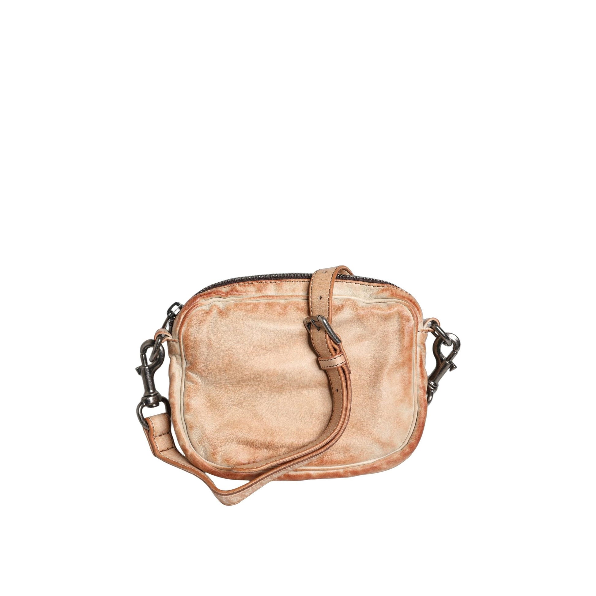Dolce & Gabbana Beige Vintage Leather Logo Plaque Shoulder Borse Men Bag