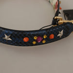 Dolce & Gabbana Blå Exotic Læder Krystals Reversible Skulder Strap-Modeoutlet