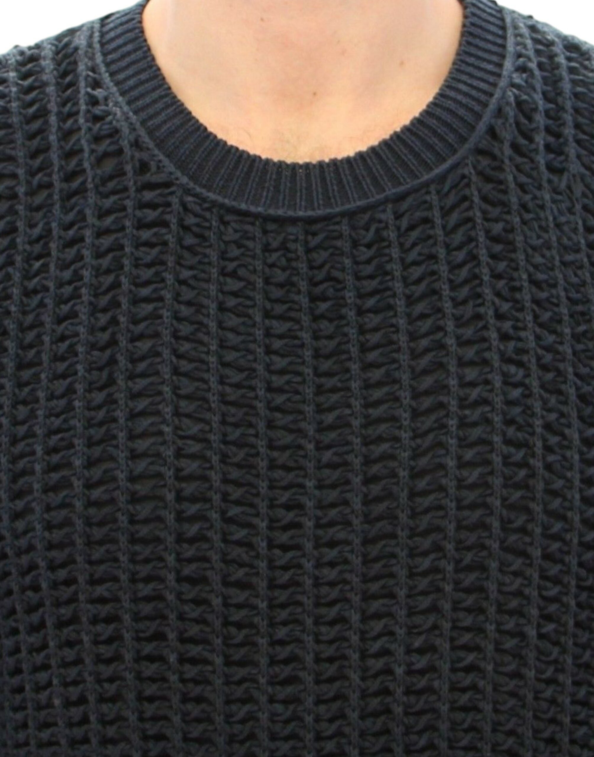 Dolce & Gabbana Blå Herre Pullover Sweater (Lagersalg)-Modeoutlet
