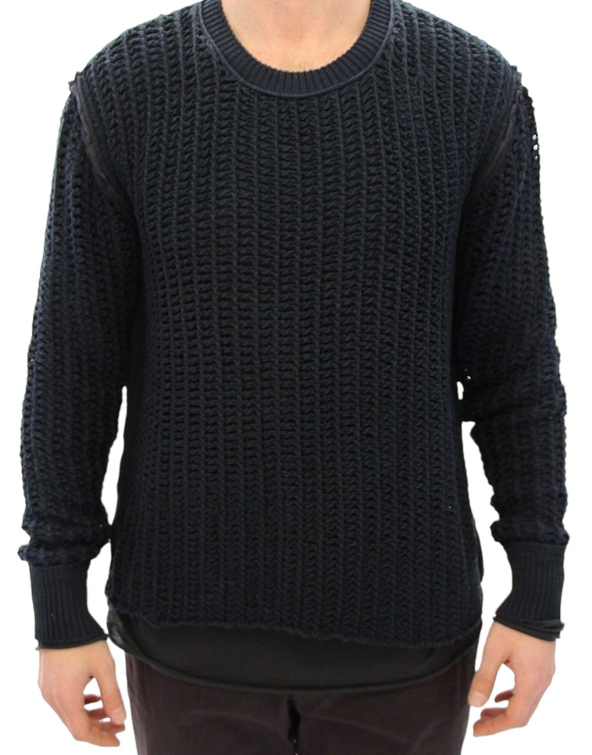 Dolce & Gabbana Blå Herre Pullover Sweater (Lagersalg)-Modeoutlet