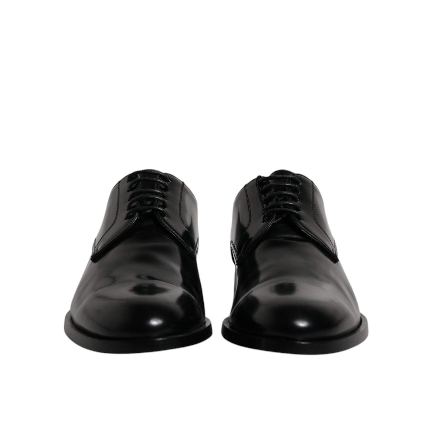 Dolce & Gabbana Black Calfskin Leather Derby Lace Up Formal Dress Shoes