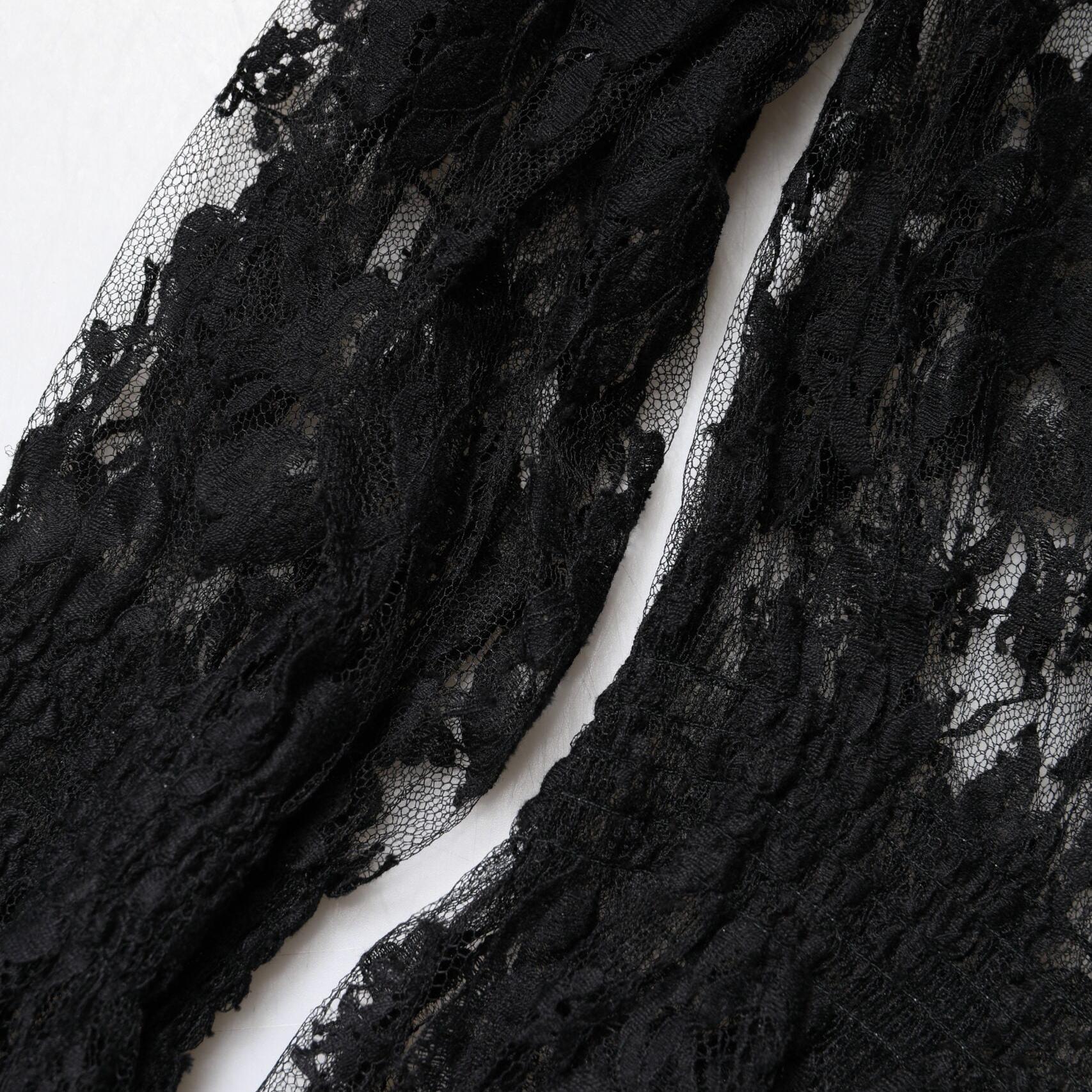 Dolce & Gabbana Black Cotton Floral Lace Women Blouse Top