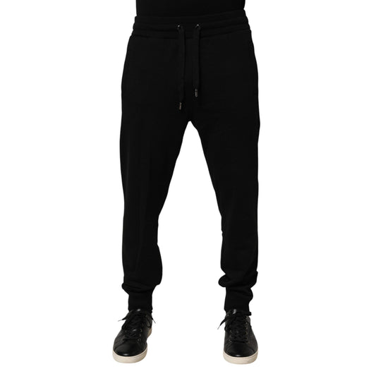 Dolce & Gabbana Black Cotton Jogger Men Sweatpants Pants