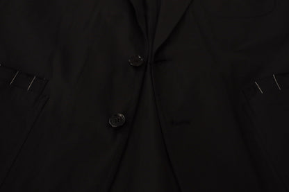 Dolce & Gabbana Black Cotton Single Breasted Blazer Jacket
