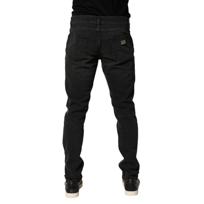 Dolce & Gabbana Black Cotton Stretch Regular SkinnyDenim Jeans