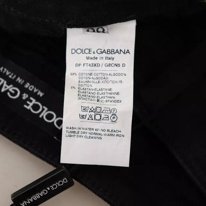 Dolce & Gabbana Black Cotton Stretch Skinny Denim Jeans