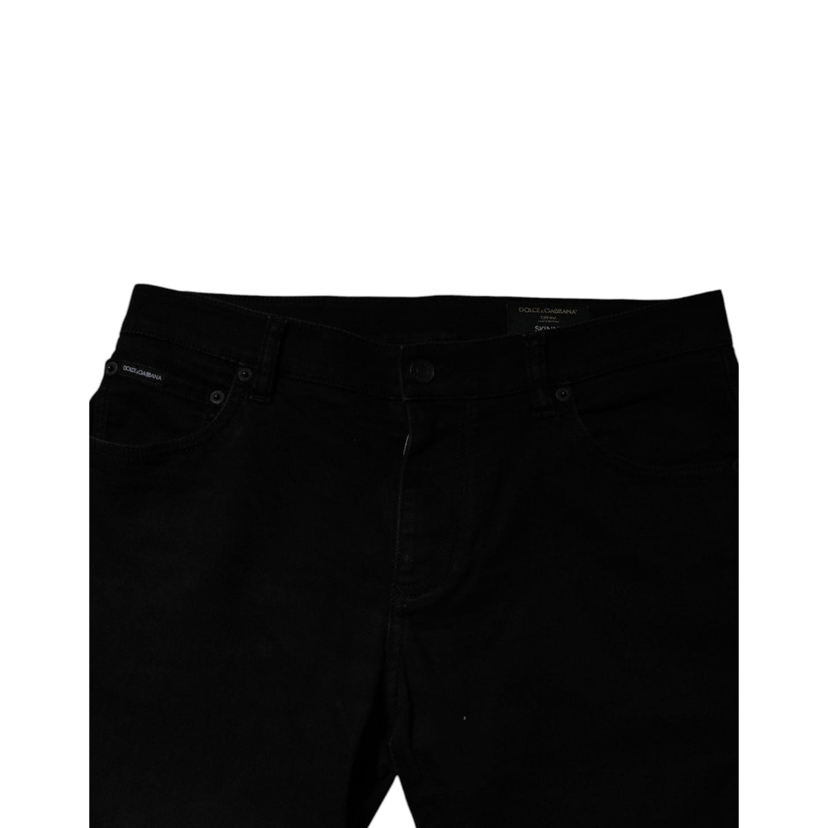 Dolce & Gabbana Black Cotton Stretch Skinny Men Denim Jeans