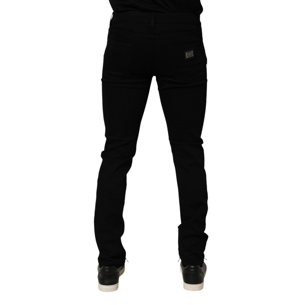 Dolce & Gabbana Black Cotton Stretch Slim Fit Men Denim Jeans