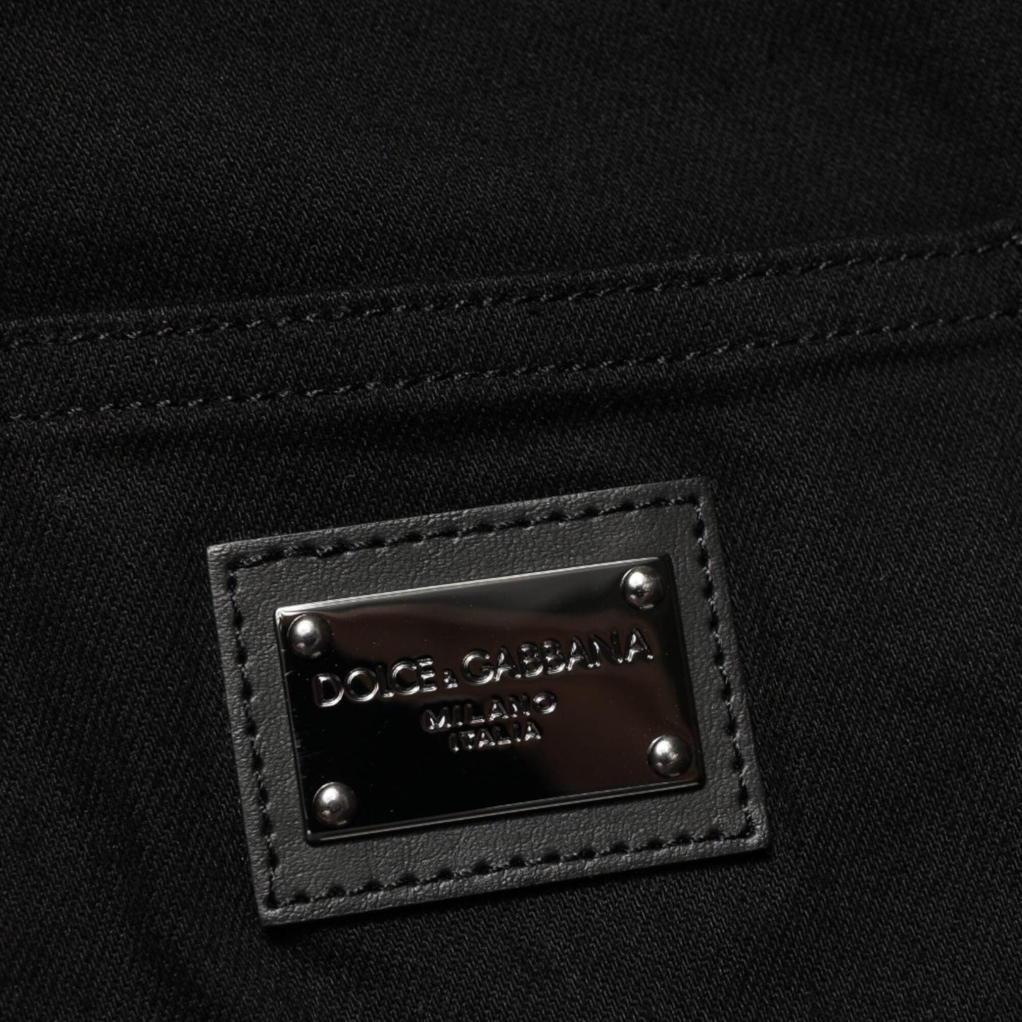 Dolce & Gabbana Black Cotton Stretch Slim Fit Men Denim Jeans