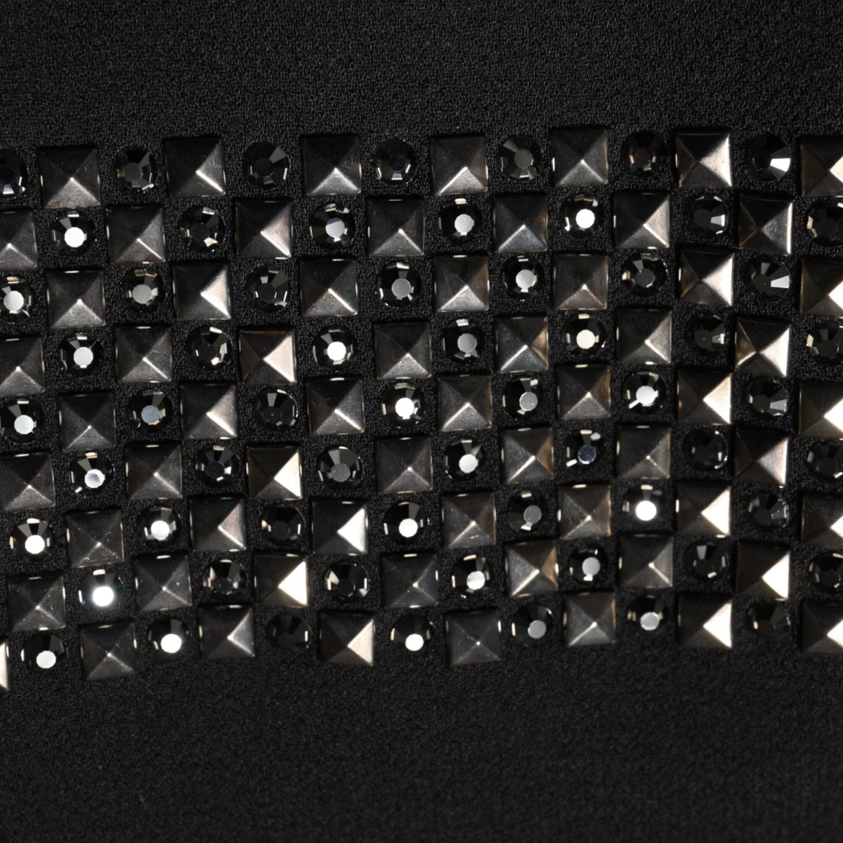 Dolce & Gabbana Black Crystal Embellished Collared Mini Dress