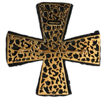 Dolce & Gabbana Black Crystals Alua Embellished Cross Pin Brooch-Modeoutlet