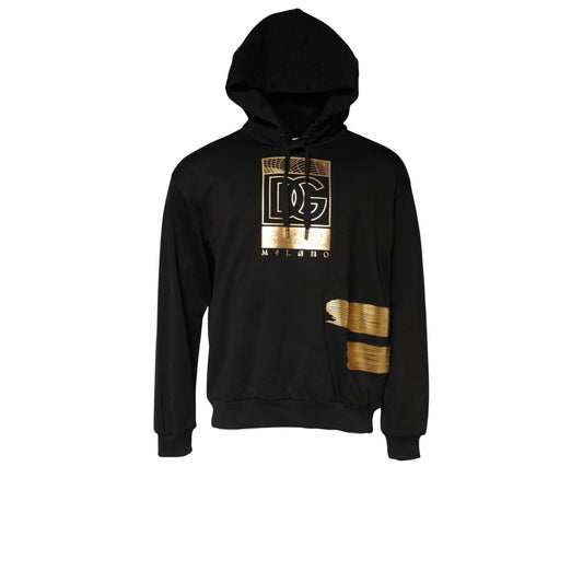 Dolce & Gabbana Black DG Logo Hoodie Men Sweatshirt Sweater