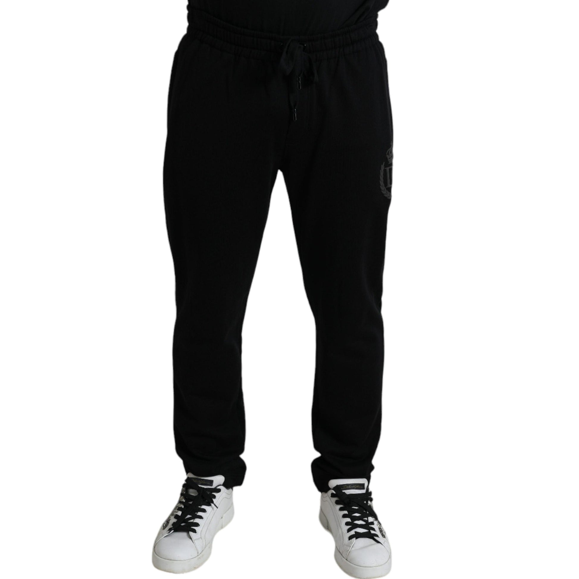 Dolce & Gabbana Black DG Logo Skinny Jogger Sweatpants Pants