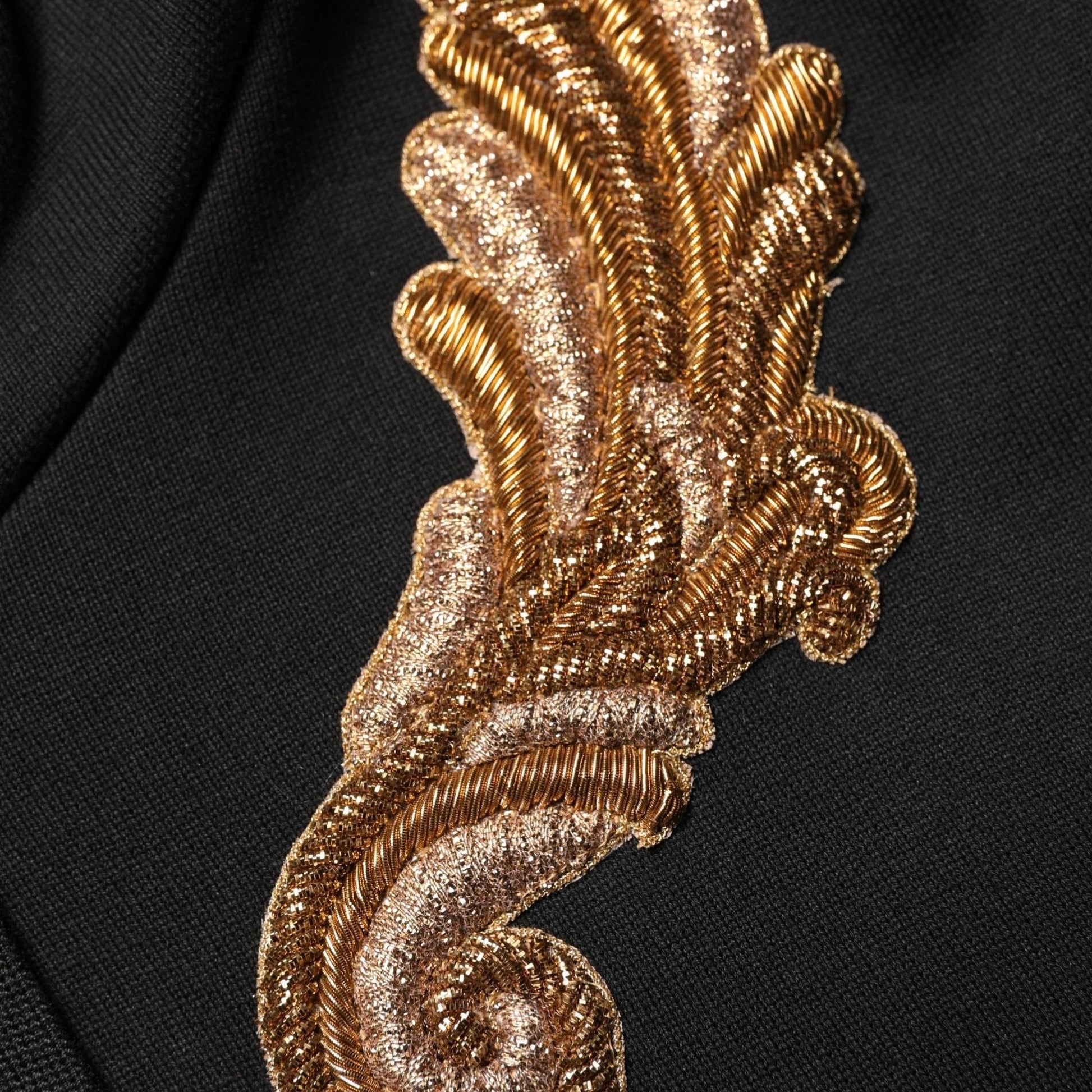 Dolce & Gabbana Black Embroidered Tassel Hooded Sweatshirt Sweater