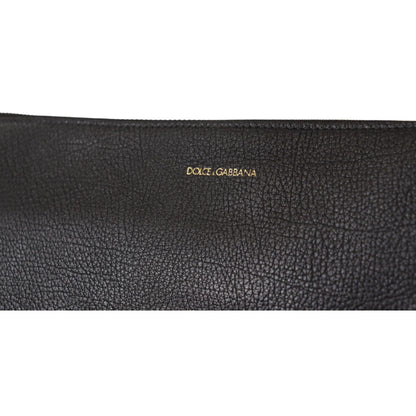 Dolce & Gabbana Black Exotic Leather Shoulder Sling Alta Sartoria Bag