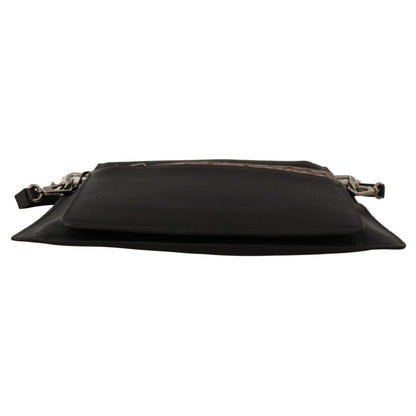 Dolce & Gabbana Black Exotic Leather Shoulder Sling Alta Sartoria Bag