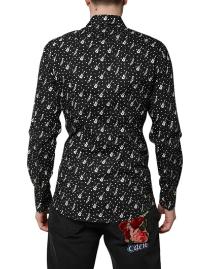 Dolce & Gabbana Black GOLD Instrument Embellished Shirt