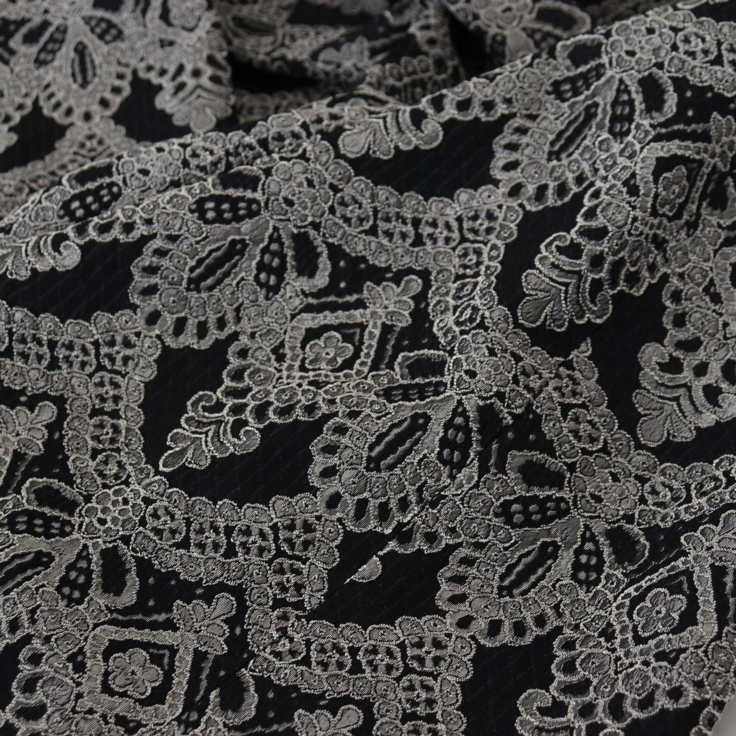 Dolce & Gabbana Black Gray Jacquard Sheath Bodycon Dress