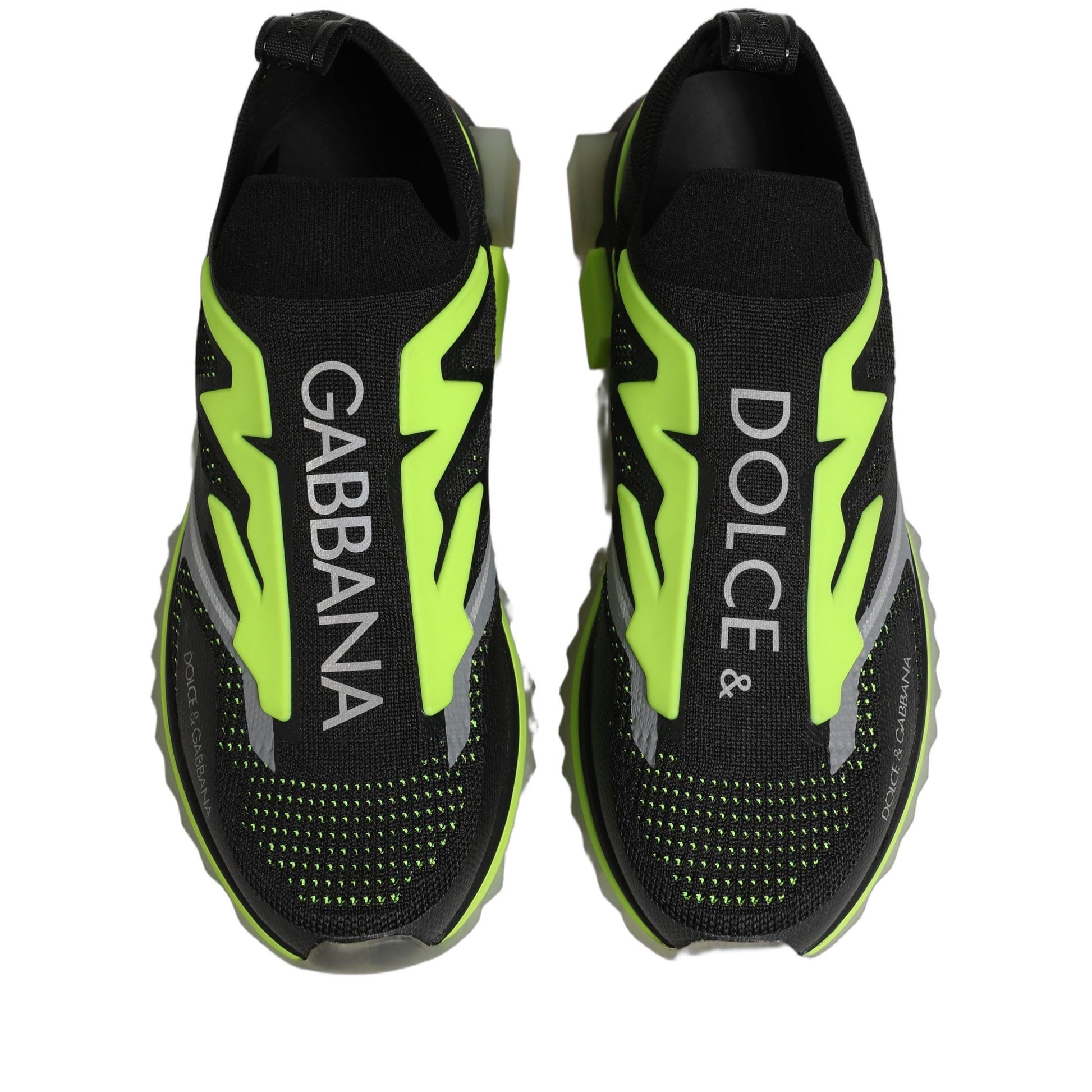 Dolce & Gabbana Black Green Sorrento Low Top Sneakers Shoes