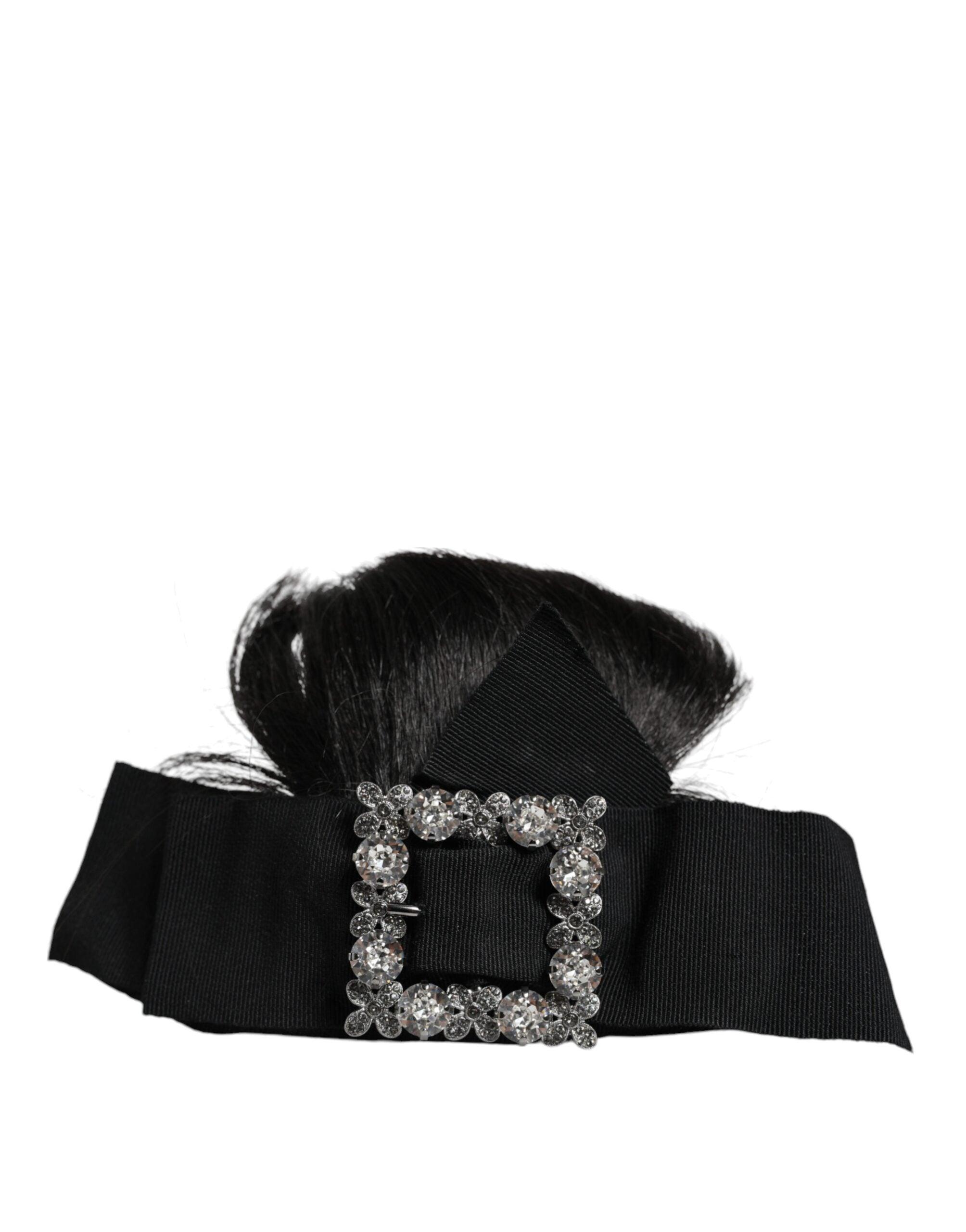 Dolce & Gabbana Black Hair Parrucchiera Crystal Headband Diadem-Modeoutlet
