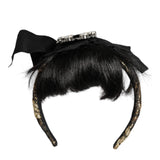 Dolce & Gabbana Black Hair Parrucchiera Crystal Headband Diadem-Modeoutlet