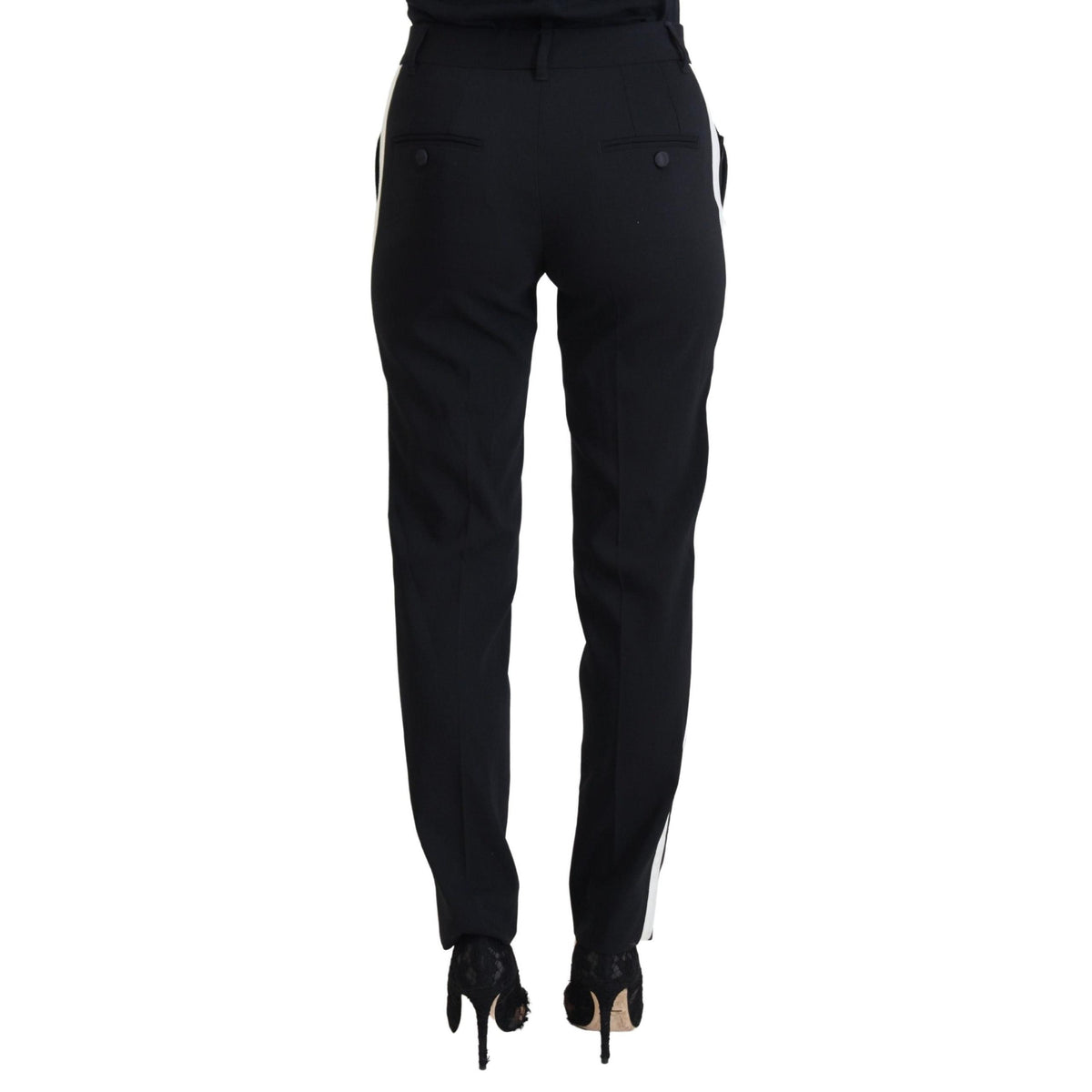 Dolce & Gabbana Black High Waist Women Pants
