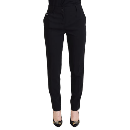 Dolce & Gabbana Black High Waist Women Pants