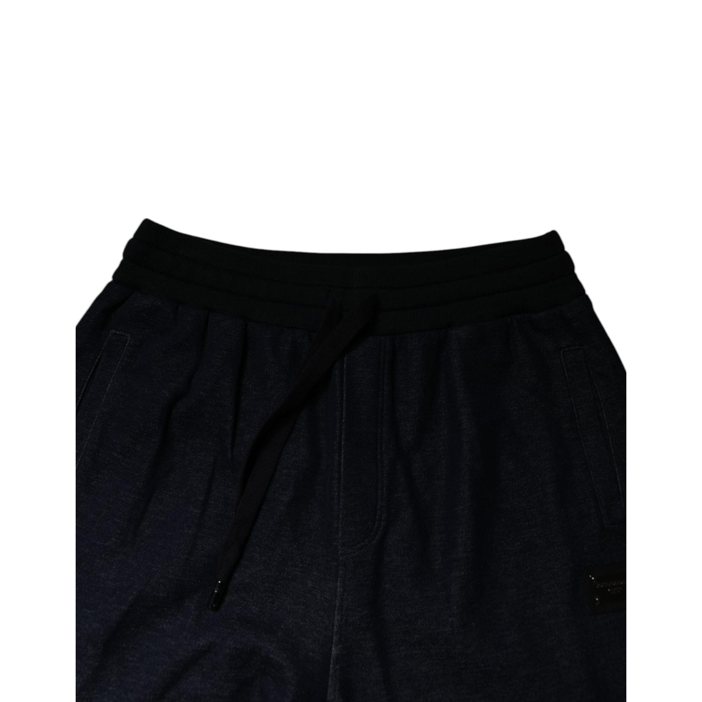 Dolce & Gabbana Black Jacquard Jogger Men Sweatpants Pants