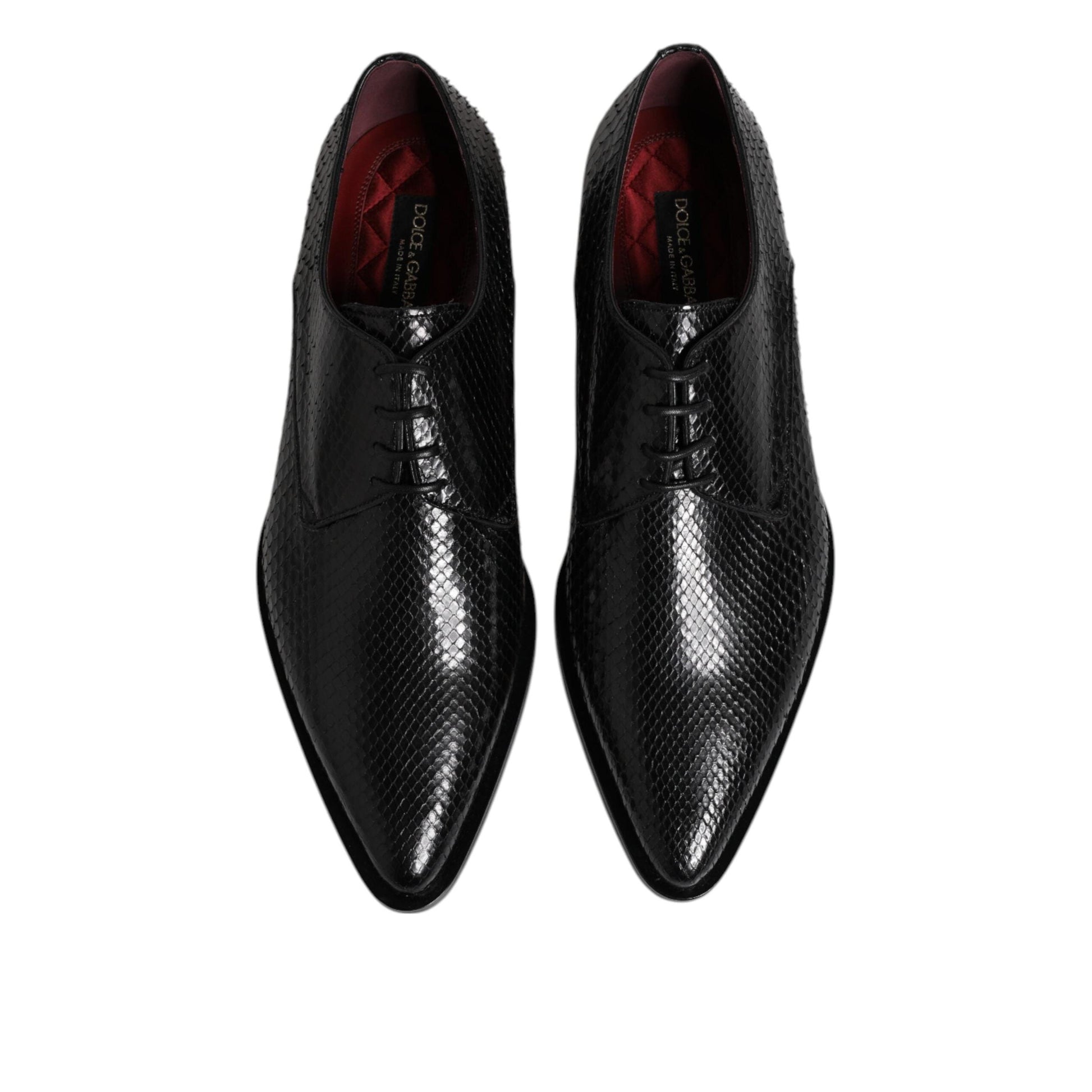 Dolce & Gabbana Black Leather Lace Up Dress Men Derby Shoes