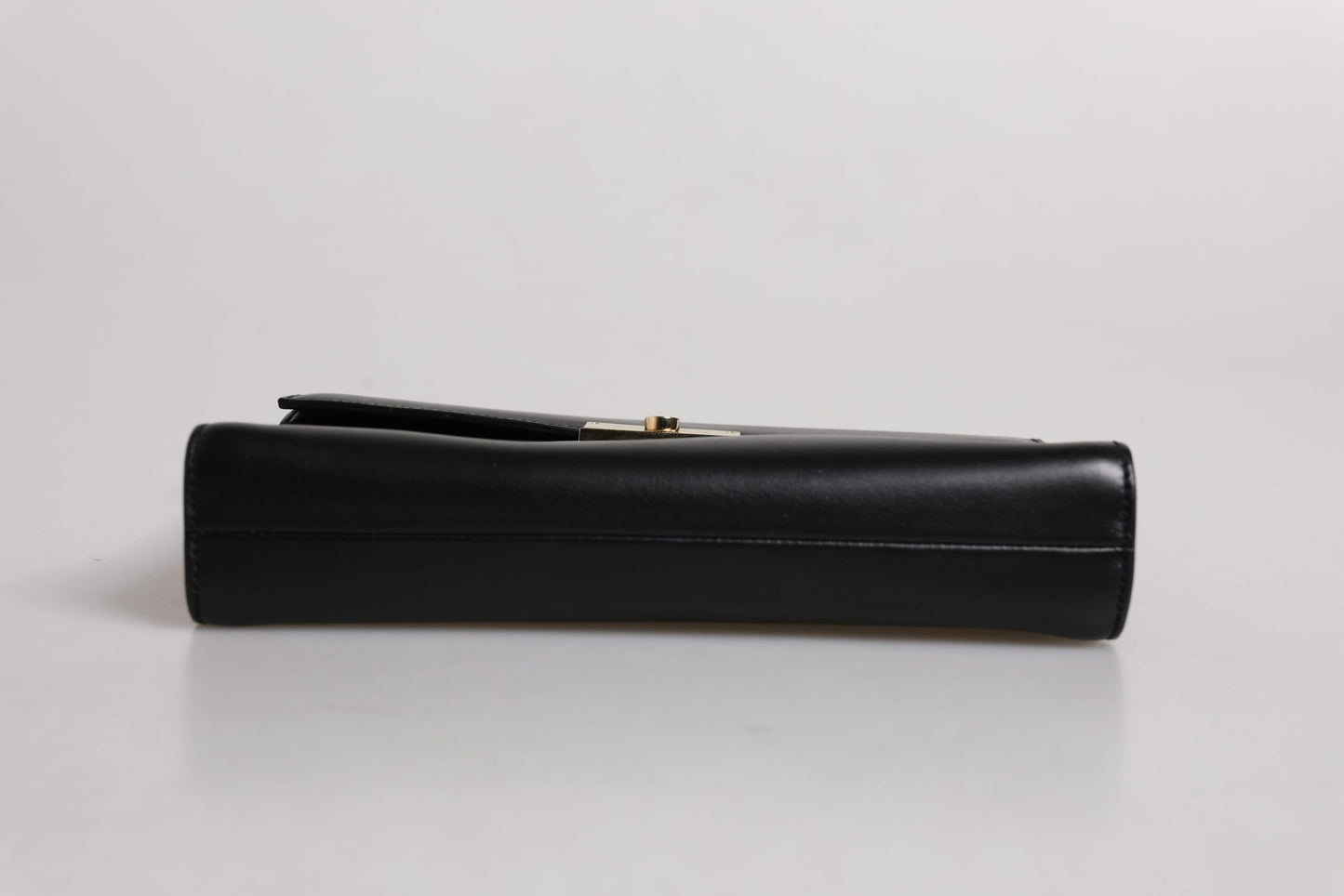 Dolce & Gabbana Black Leather Logo Plaque Document Briefcase Bag