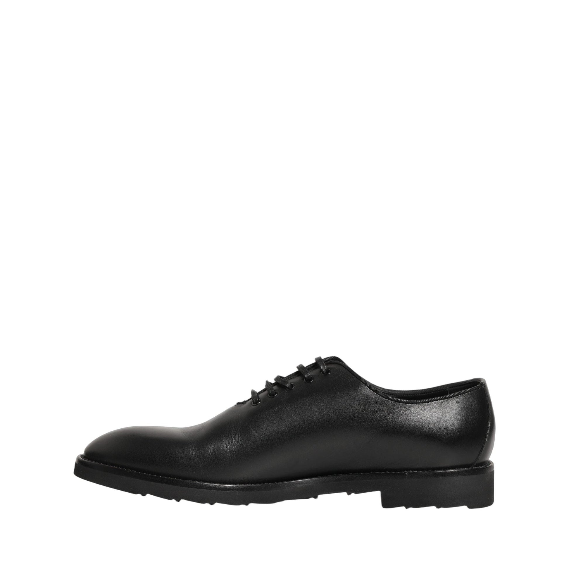Dolce & Gabbana Black Leather Men Oxford Dress Formal Shoes