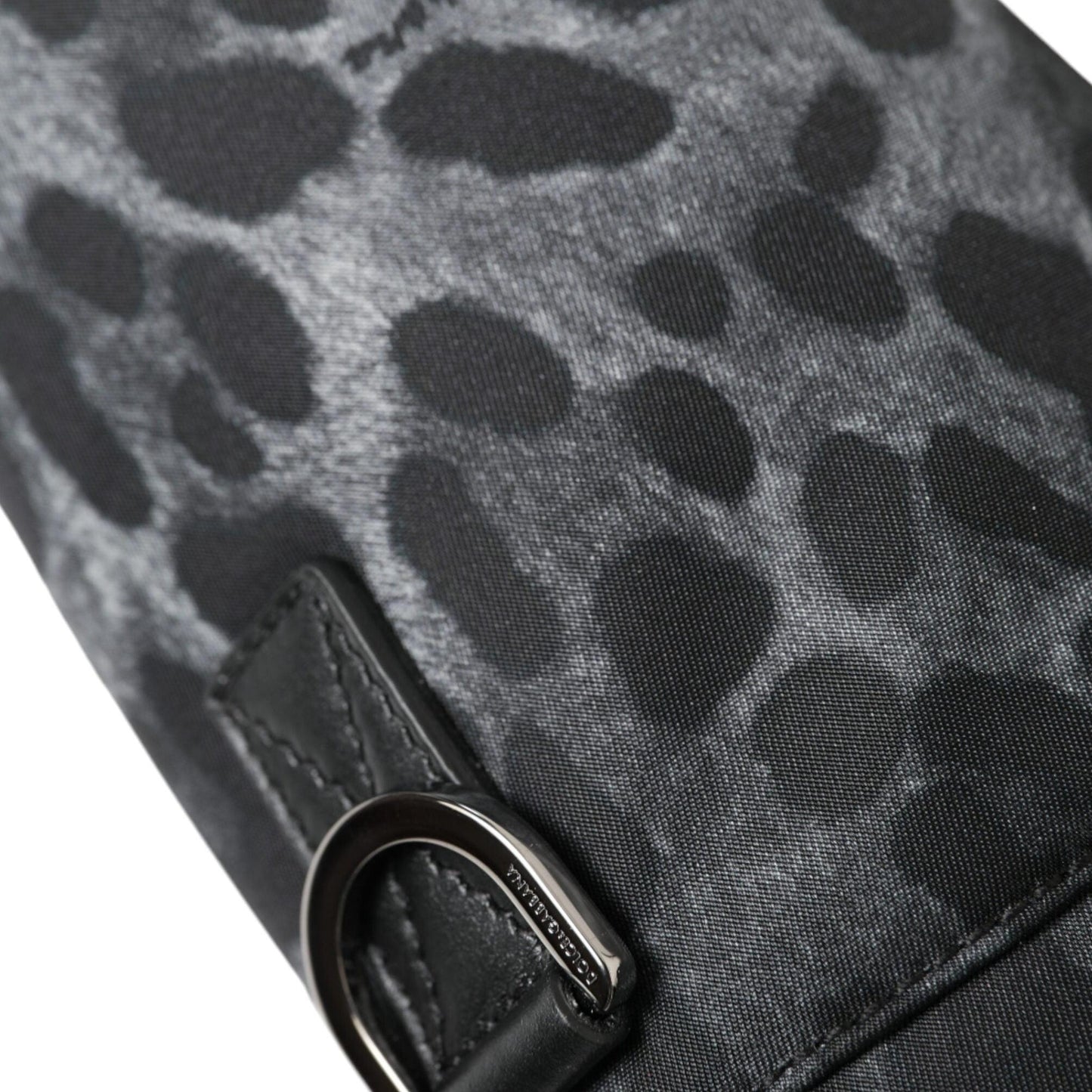 Dolce & Gabbana Black Leopard Round Slim Tote Bottle Cage Bag